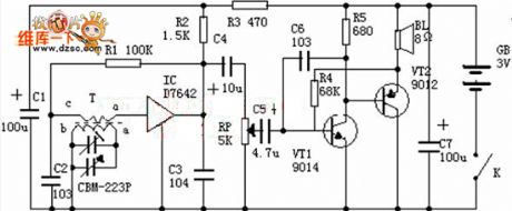Single valve direct radio circuit diagram