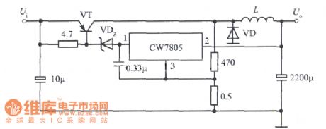 Switching integrated regulated power supply circuit