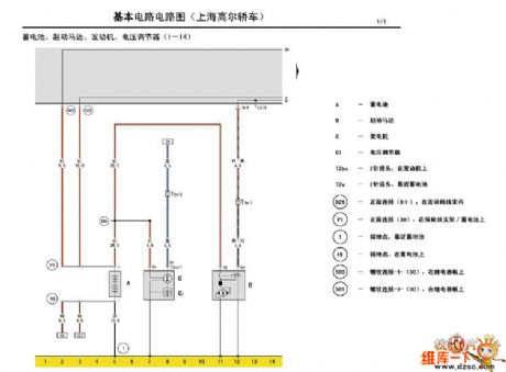 Shanghai GOL sedan circuit diagram