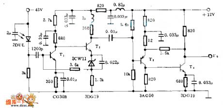 Solid laser range finder receive circuit diagram