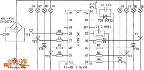 Multi-function program-controlled flash integrated circuit composed of CD71061