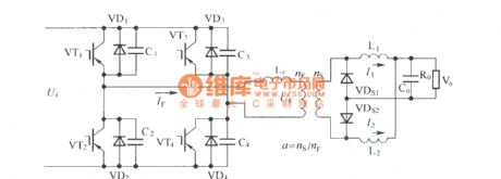 Modified phase shift full bridge ZVS main circuit