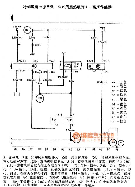 Air-condition system circuit of Golf and Bora