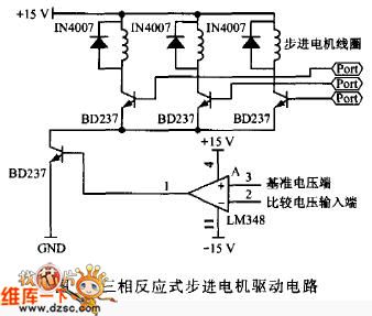 3-phase reaction stepping motor driver circuit diagram