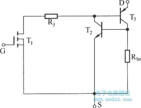 IGBT equivalent circuit with parasitic transistor