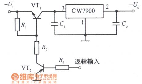 Remote shutdown style integrated voltage regulator circuit