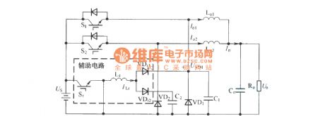 Two-phase ZVT-PWM converter topology structure chart