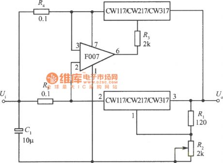 Two integrated voltage regulator parallel expanding output current circuit