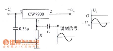 Power modulator circuit composed of CW7900