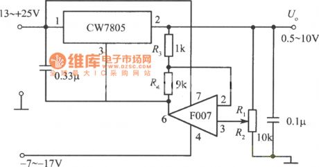 Output voltage down to 0.5V integrated regulator circuit