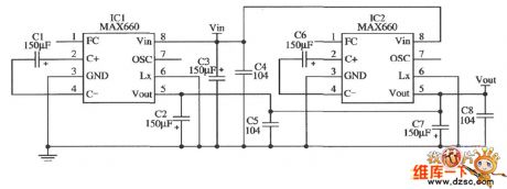 Application circuit diagram of reducing the voltage output resistance