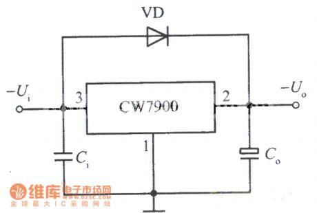 Input short-circuit protection and fixed negative output integrated voltage regulator circuit