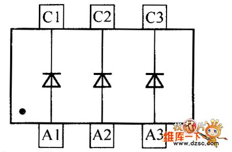 The internal circuit diagram of crystal diode MMBD4448HTW