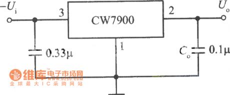 Fixed negative output voltage integrated voltage regulator circuit