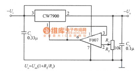 Adjustable output integrated voltage regulator circuit 1