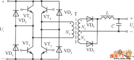 High-power full-bridge converter circuit diagram
