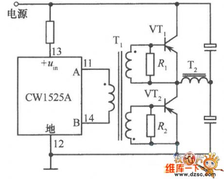 Push-pull circuit diagram with CWl525A driven diode