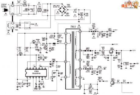 tcl 2188f TV power supply circuit diagram