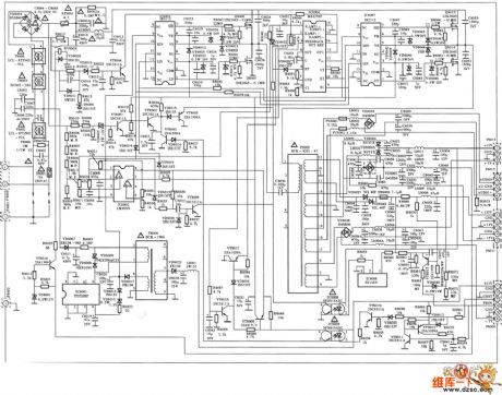 TCL Trump RPT4302 rear-projection TV supply circuit diagram