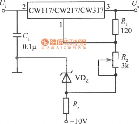 0 ~ 30V continuously adjustable integrated voltage regulator circuit