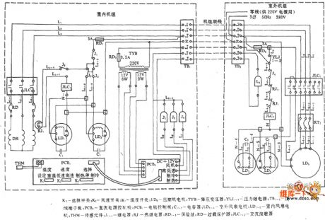 Huali KFD-112LW、KFD-130LM fission cabinet air-conditioner circuit