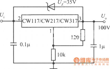 High output voltage integrated voltage regulator circuit