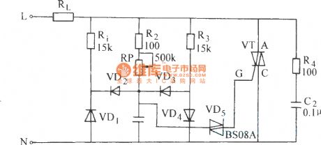 Bi-directional thyristor control inductive load circuit