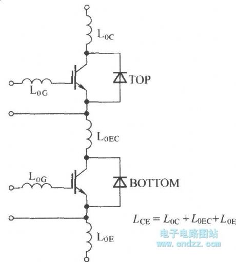 Two cells IGBT module of stray inductance