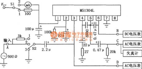 M51304L Microphone amplifier circuit diagram