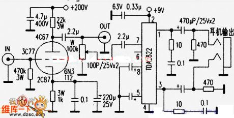 6n3 electron tube power amplifier circuit diagram