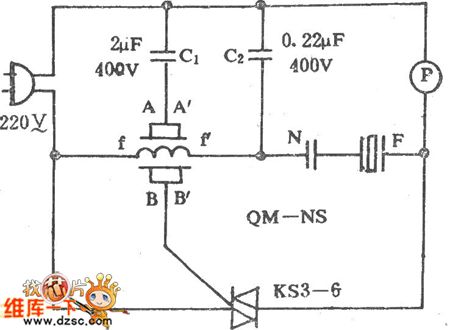 The simple air control circuit of ventilator