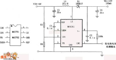 +5V-+12V boost pressure supply circuit diagram
