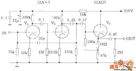 McIntosh C22 electron tube preamp circuit diagram