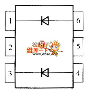The internal circuit diagram of crystal diode STDD15-07P6