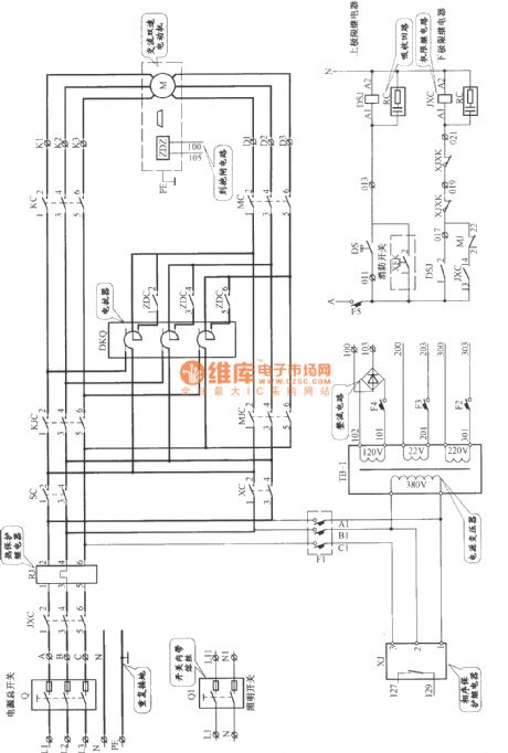 Shenyang sanyo AC double speed elevator main circuit
