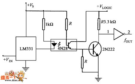 Output drive circuit diagram with photoelectric isolation