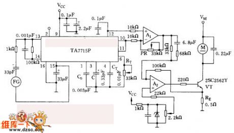 Constant speed control circuit with ta7715p