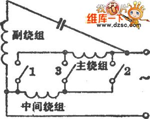 Electric fan serial and parallel connection method speed regulation circuit
