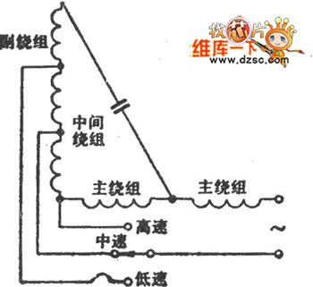 H type winding tap speed regulation circuit