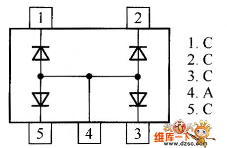 The internal circuit diagram of crystal diode RKZ6.8MFAKT