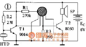 Acoustic control four tones doll principle circuit diagram