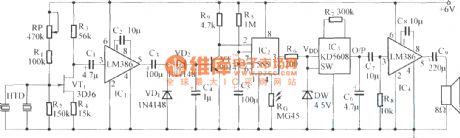 Electronic dog triggered by footstep