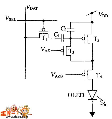 Threshold voltage compensation analog driver circuit diagram
