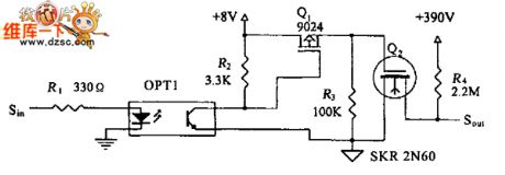 Flat Vacuum Microelectronic flat camera tube 10×10 pixel-driven circuit diagram