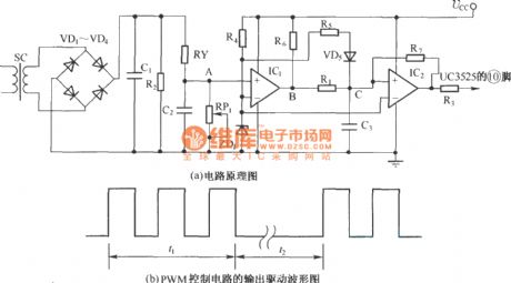 Short-circuit protection circuit with current sensor detection IGBT overcurrent