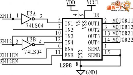 Two motor driver circuit diagram