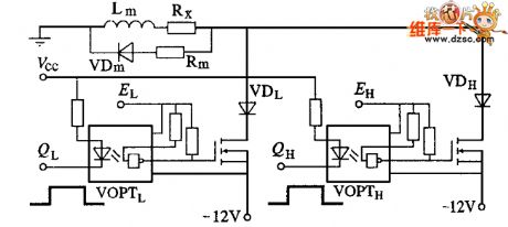 Power NMOS tube high and low voltage drive circuit diagram
