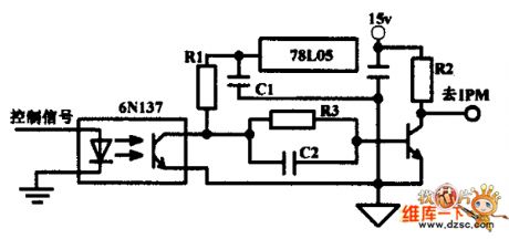 Optoelectronic isolation and IPM drive circuit diagram