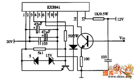 Composing of EXB841 drive circuit diagram
