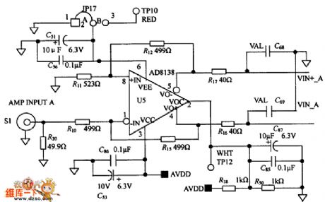 AD9238 Op amp drive circuit diagram